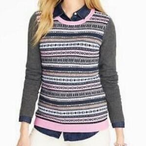 Talbots Pink Crewneck Wool Blend Sweater